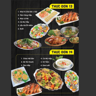 THỰC ĐƠN TIỆC 13 - 14